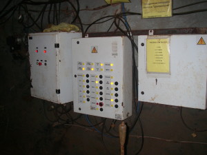 Column alarm for sinking, horizon -1391 m., landing pad for deepening of mine shaft, Tsentral'naya mine