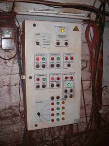 Control cabinet of dosing, horizon -1318 m., Zarya mine, Krivoj Rog’s Iron-Ore Combine